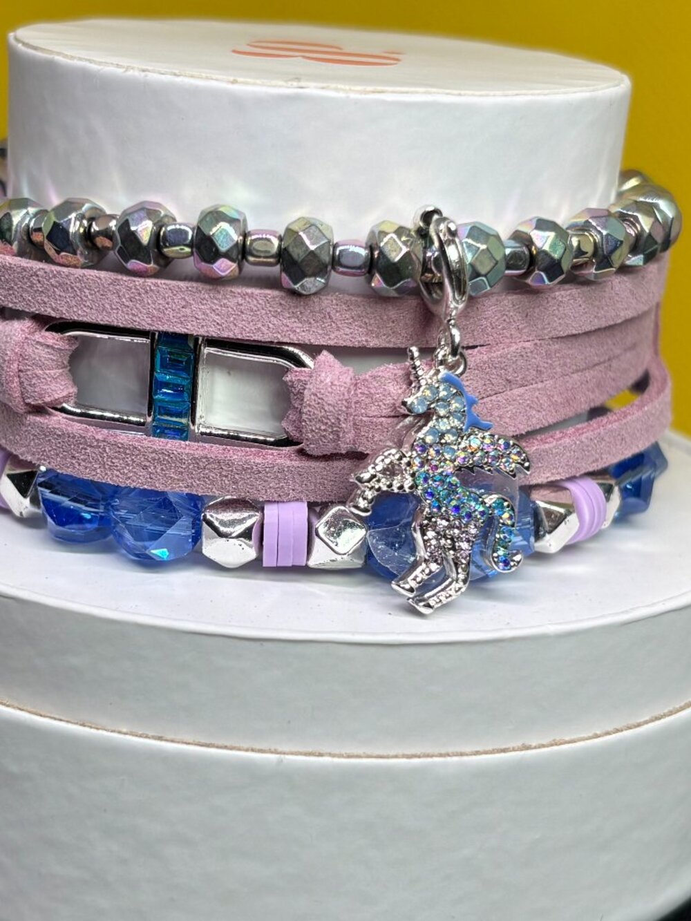 Bomb Party "Always Be Yourself Unless You Can Be a Unicorn" Lux 3 Bracelet Stack
